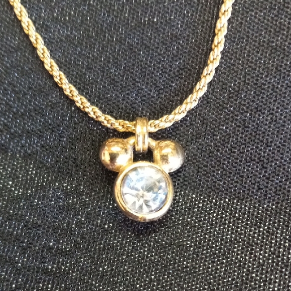 DISNEY NAPIER Gold Tone Necklace And Earrings Set. - Picture 2 of 4